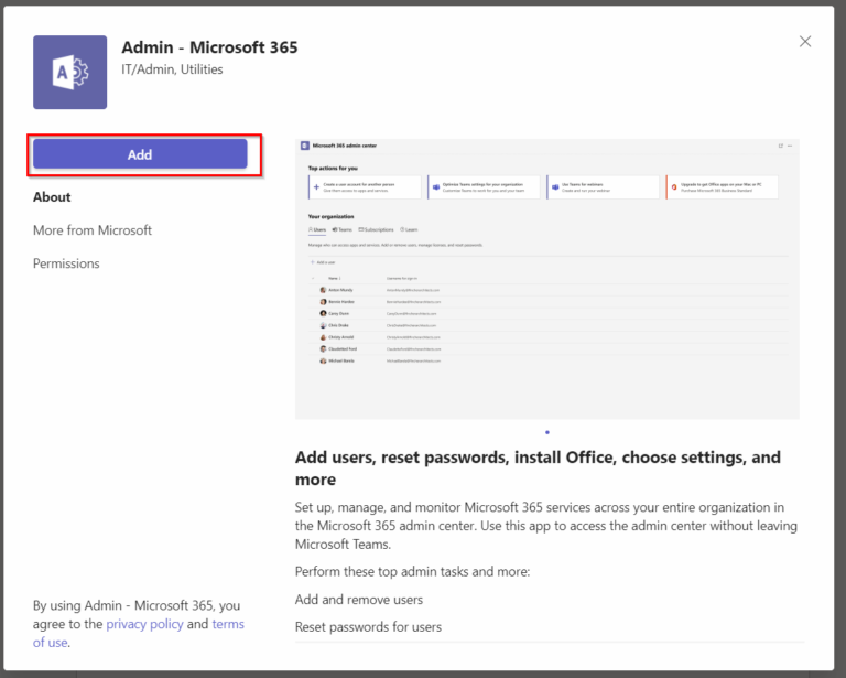 Admin-Microsoft 365 App