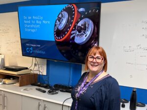 Nikki Presenting At Collabdays Bletchley 2025 About Do We Really Need To Buy More Sharepoint Storage.