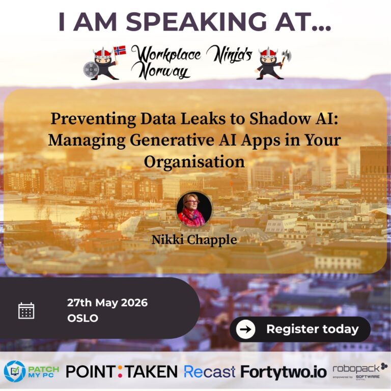 Workplace Ninjas Norway 2026: My Sessions On Shadow Ai And Data Security 1 Ai Governance Session At Workplace Ninjas Norway Covering Shadow Ai And Microsoft Purview